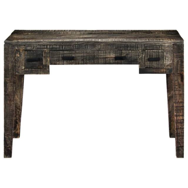 Berkfield Home Elegant Desk Black 110x50x75 cm Solid Mango Wood - Size: 110 x 50 x 75 cm - image 1