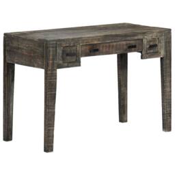 Berkfield Home Elegant Desk Black 110x50x75 cm Solid Mango Wood - Size: 110 x 50 x 75 cm - thumbnail 3