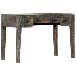 Berkfield Home Elegant Desk Black 110x50x75 cm Solid Mango Wood - Size: 110 x 50 x 75 cm - thumbnail 7