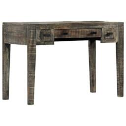 Berkfield Home Elegant Desk Black 110x50x75 cm Solid Mango Wood - Size: 110 x 50 x 75 cm - thumbnail 9