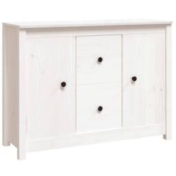 Berkfield Home Sideboard White 100x35x74 cm Solid Wood Pine - Size: 100 x 35 x 74 cm