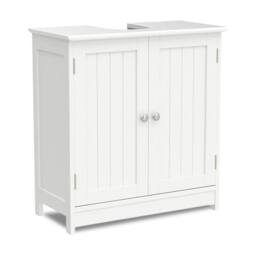 Nordara White Under Sink Bathroom Cabinet Basin Storage Vanity Unit - thumbnail 1
