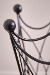 Dibor Vintage Matte Black Metal Large Scrolled Freestanding Umbrella Stand H91 x W34cm - thumbnail 2