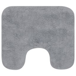 Berkfield Home Bathroom Mat Set 2 Pieces Fabric Grey - thumbnail 3