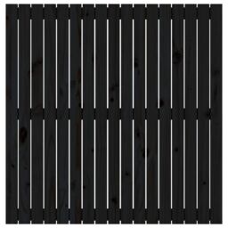 Berkfield Home Wall Headboard Black 108x3x110 cm Solid Wood Pine - Size: 108 x 3 x 110 cm - thumbnail 4