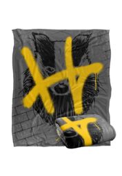 Warner Brothers Harry Potter Hufflepuff Graffiti Blanket 152 x 127 cm in White - thumbnail 2