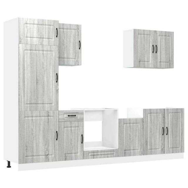 Berkfield Home 7 Piece Kitchen Cabinet Set Kalmar Grey Sonoma Engineered Wood - image 1