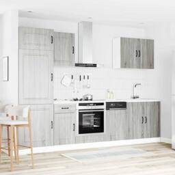 Berkfield Home 7 Piece Kitchen Cabinet Set Kalmar Grey Sonoma Engineered Wood - thumbnail 3