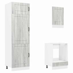 Berkfield Home 7 Piece Kitchen Cabinet Set Kalmar Grey Sonoma Engineered Wood - thumbnail 5