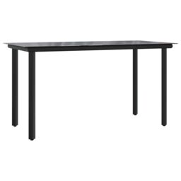 Berkfield Home 7 Piece Garden Dining Set Black Textilene & Steel - thumbnail 6