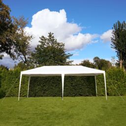 OHS Garden Gazebo Outdoor Party Tent Canopy PE Awning Marquee Waterproof in White - Size: Large - thumbnail 3