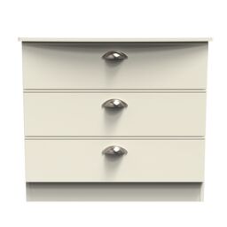 Ready Assembled 2 U Albert 3 Drawer Chest (Ready Assembled) in Cream - thumbnail 1