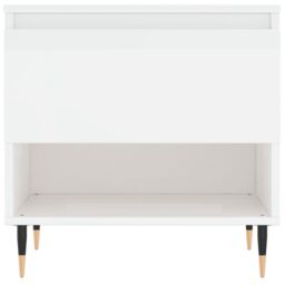 Berkfield Home Coffee Tables 2 pcs High Gloss White 50x46x50 cm Engineered Wood - Size: 50 x 46 x 50 cm - thumbnail 6