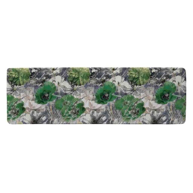 Benjamin Tate Design Green Flowers Runner Rug in Natural - Size: 67 cm x 230 cm - image 1