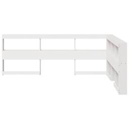Berkfield Home Decorative Bookcase Headboard L-Shaped White 150 cm Solid Wood Pine - thumbnail 4