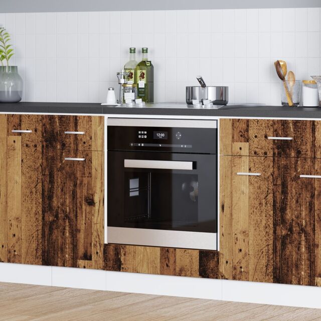 Berkfield Home Oven Cabinet in Old Wood ‚Äì 60x46x81.5 cm Made from Engineered Wood in Brown - image 1
