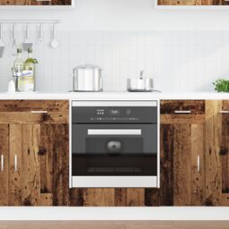 Berkfield Home Oven Cabinet in Old Wood ‚Äì 60x46x81.5 cm Made from Engineered Wood in Brown - thumbnail 4
