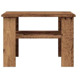 Berkfield Home Coffee Table Old Wood 60x60x42 cm Engineered Wood in Brown - Size: 60 x 60 x 42 cm - thumbnail 4