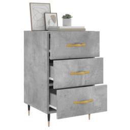 Berkfield Home Bedside Cabinet Concrete Grey 40x40x66 cm Engineered Wood - Size: 40 x 40 x 66 cm - thumbnail 4