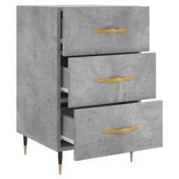Berkfield Home Bedside Cabinet Concrete Grey 40x40x66 cm Engineered Wood - Size: 40 x 40 x 66 cm - thumbnail 7