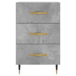 Berkfield Home Bedside Cabinet Concrete Grey 40x40x66 cm Engineered Wood - Size: 40 x 40 x 66 cm - thumbnail 5