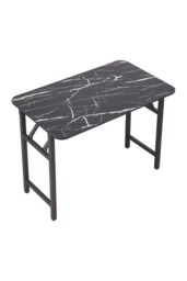 Living and Home Folding Table with Double Spring Mechanism in Black - thumbnail 5