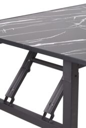 Living and Home Folding Table with Double Spring Mechanism in Black - thumbnail 9