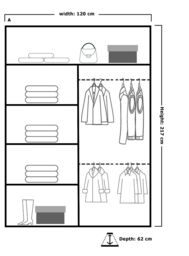 Sliding Wardrobes 4U Contemporary 2-Door Sliding Wardrobe with Mirror Door W120cm x H217cm in Grey - thumbnail 4
