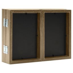 Berkfield Home Trifold Photo Frame Collage Light Brown 22x15 cm+2x - Size: 22x15 cm - thumbnail 4
