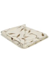 Native Natural Merino Wool Blanket 130x170 - Leaf in Natural - Size: Double - thumbnail 3