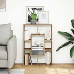 Berkfield Home Durable Bookcase Artisian Oak 63x20x90 cm Engineered Wood in Brown - Size: 63 x 20 x 90 cm - thumbnail 4