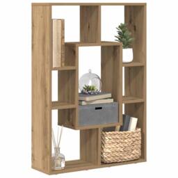 Berkfield Home Durable Bookcase Artisian Oak 63x20x90 cm Engineered Wood in Brown - Size: 63 x 20 x 90 cm - thumbnail 2
