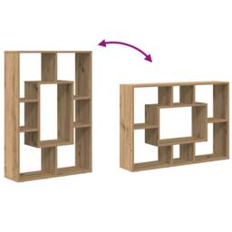 Berkfield Home Durable Bookcase Artisian Oak 63x20x90 cm Engineered Wood in Brown - Size: 63 x 20 x 90 cm - thumbnail 8