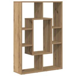 Berkfield Home Durable Bookcase Artisian Oak 63x20x90 cm Engineered Wood in Brown - Size: 63 x 20 x 90 cm - thumbnail 3