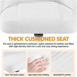 SPETLEK Office Chair Armless Computer Chair in White - thumbnail 5