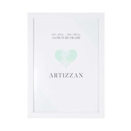 Happy Homewares Modern & Chic Mat White Wood Effect A4 Certificate Frame for Wall or Table - thumbnail 1