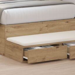 Berkfield Home Bed Drawers in Artisan Oak - 75x36.5x16.5 cm - Made from Engineered Wood in Brown - thumbnail 4