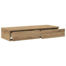 Berkfield Home Bed Drawers in Artisan Oak - 75x36.5x16.5 cm - Made from Engineered Wood in Brown - thumbnail 5