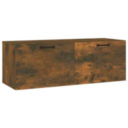 Berkfield Home Wall Cabinet Smoked Oak 100x36.5x35 cm Engineered Wood in Brown - thumbnail 3