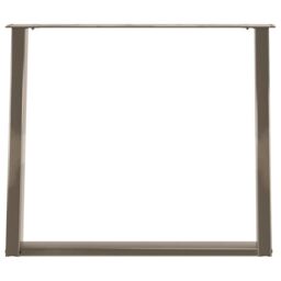 Berkfield Home vidXL Dining Table Legs U-Shaped 2 pcs Natural Steel 100x(72-73) cm Steel in Brown - thumbnail 5