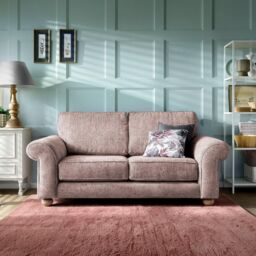 Abakus Direct Ingrid 2 Seater Sofa in Woodrose in Pink