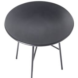 Wyld and Coco Round Garden Dining Table 64 cm Black Powder Coat Iron Rust - thumbnail 5