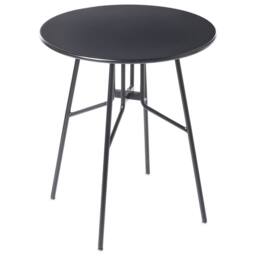 Wyld and Coco Round Garden Dining Table 64 cm Black Powder Coat Iron Rust - thumbnail 2