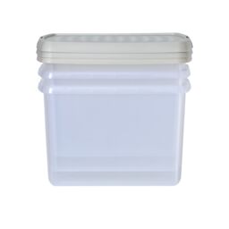 Wham Clip 3x 21.5L Rectangular Plastic Storage Boxes with Clip Lock Lids in Stone - thumbnail 3