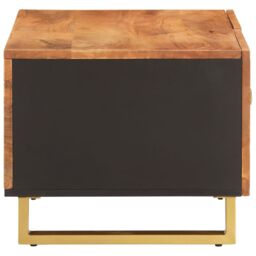 Berkfield Home Coffee Table Brown & Black 80x50x40 cm Solid Wood Mango - Size: 80 x 50 x 40 cm - thumbnail 5