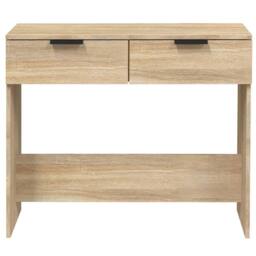 Berkfield Home Decorative Console Table Sonoma Oak 90x36x75 cm Engineered Wood in Light Tan - Size: 90 x 36 x 75 cm - thumbnail 6