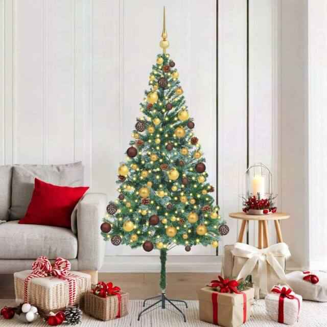 Berkfield Home Artificial Christmas Tree with Stand Green 180 cm PVC & Steel - image 1