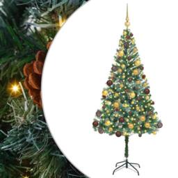Berkfield Home Artificial Christmas Tree with Stand Green 180 cm PVC & Steel - thumbnail 2