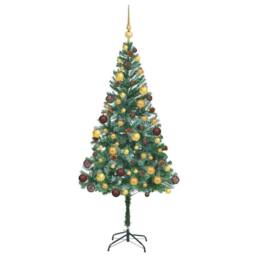 Berkfield Home Artificial Christmas Tree with Stand Green 180 cm PVC & Steel - thumbnail 4