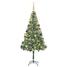 Berkfield Home Artificial Christmas Tree with Stand Green 180 cm PVC & Steel - thumbnail 3
